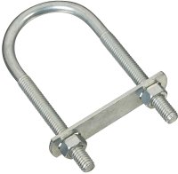 (image for) National Hardware N222-166 U-Bolt, 3-1/4 in L Inside, 2 in W Inside, 5/16-18 Thread, 1-1/2 in L Thread, Steel