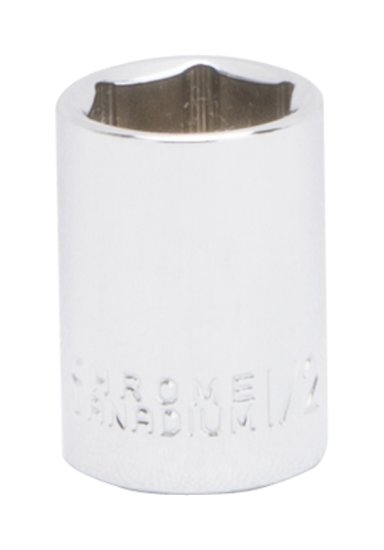 (image for) Vulcan MT6485775 Drive Socket, 1/2 in Socket, 1/4 in Drive, 6-Point, Chrome Vanadium Steel, Chrome