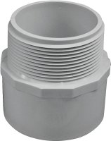 (image for) IPEX 035610 Adapter, 4 in, Socket x MNPT, PVC, White, SCH 40 Schedule, 220 psi Pressure