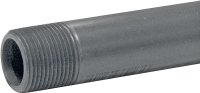 (image for) Genova P-1-6 Pipe Nipple, 1 in, MIP x MIP, PVC, Gray, SCH 80 Schedule, 6 in L