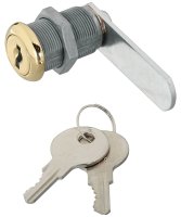 (image for) National Hardware V825 Series N239-186 Utility Lock, 2.33 in L x 0.62 in W x 1.39 in D Dimensions, Brass, Keyed Lock