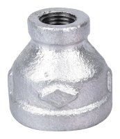 (image for) ProSource 24-3/4X1/4G Reducing Pipe Coupling, 3/4 x 1/4 in, Threaded, Malleable Steel, SCH 40 Schedule