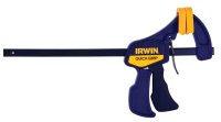 (image for) Irwin QUICK-GRIP 1964742 One-Handed Mini Bar Clamp, 150 lb, 6 in Max Opening Size, 2-7/16 in D Throat