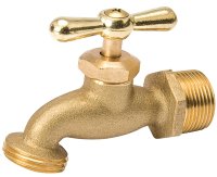 (image for) B & K 103-004 Standard Hose Bibb, 3/4 x 3/4 in Connection, MPT x Male Hose, 125 psi Pressure, Brass Body, Rough