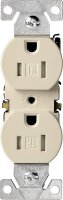 (image for) Eaton Wiring Devices TR270V Duplex Receptacle, 2 -Pole, 15 A, 125 V, Push, Side Wiring, NEMA: 5-15R, Ivory