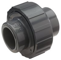 (image for) NDS U-2000-S Pipe Union, 2 in, Slip Joint, Gray, SCH 80 Schedule, 150 psi Pressure