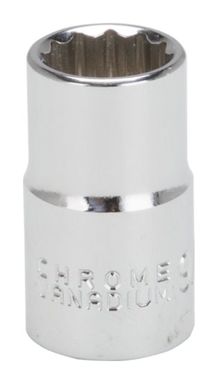 (image for) Vulcan MT6515738 Drive Socket, 9/16 in Socket, 1/2 in Drive, 12-Point, Chrome Vanadium Steel, Chrome