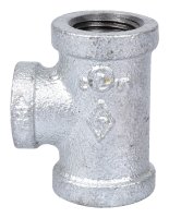 (image for) ProSource 11A3/4X3/4X1/2G Pipe Tee, 3/4 x 3/4 x 1/2 in, FIPT, Malleable Steel, SCH 40 Schedule