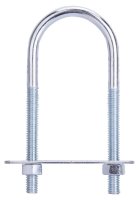 (image for) ProSource LR365 U-Bolt, 5/16 in Thread, 2-1/2 in L Thread, Steel, Zinc