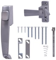 (image for) ProSource 47015-U-PS Pushbutton Latch, Zinc, Aluminum, 5/8 to 1-1/2 in Thick Door, 5/8 in Backset