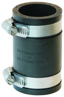 (image for) Fernco P1056-125 Flexible Coupling, 1-1/4 in, PVC, Black, 4.3 psi Pressure