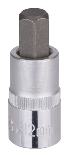 (image for) Vulcan 3506011813 Hex Bit Socket, 12 mm Tip, 1/2 in Drive, Chrome, 2-1/2 in OAL