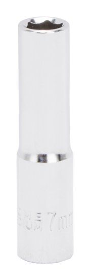 (image for) Vulcan MT6487805 Drive Socket, 7 mm Socket, 1/4 in Drive, 6-Point, Chrome Vanadium Steel, Chrome