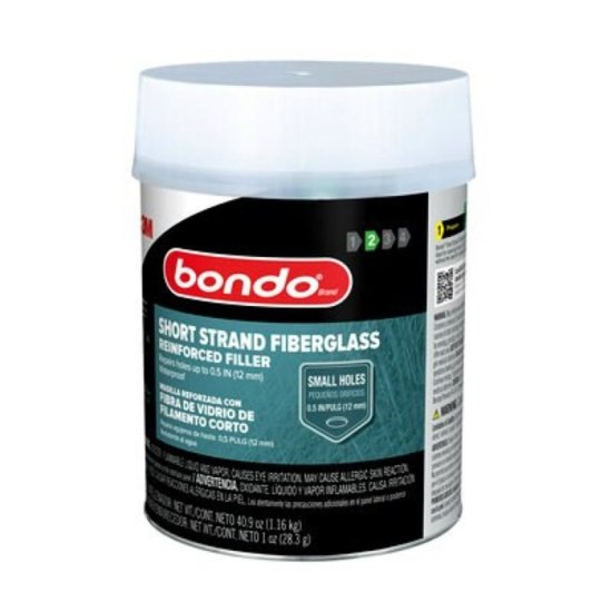 (image for) Bondo 272 Glass Reinforced Filler, Green, Includes: Bondo Red Cream Hardener, 1 qt Can, Paste, Pungent Organic