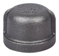 (image for) ProSource 18-1B Pipe Cap, 1 in, Threaded, Malleable Iron, 40 Schedule, 300 psi Pressure