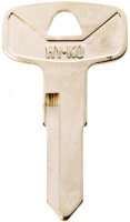 (image for) Hy-Ko 11010YH38 Automotive Key Blank, Brass, Nickel, For: Yamaha Motorcycle Locks, YH38 Key Number