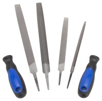 (image for) Vulcan JL-FS-6PCS-2 File Set, 6-Piece, Blade: Steel Handle: PP + TPR, Blue & Black (Handle)