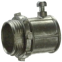 (image for) Halex 21210 Set Screw Connector, 1/2 in, Zinc, 5/BAG