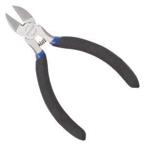 (image for) Vulcan JL-NP018 Diagonal Cutting Plier, 4.5 in OAL, 0.4 mm Cutting Capacity, 0.25 in Jaw Opening, Black/Blue Handle