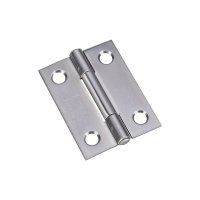 (image for) National Hardware N348-987 Narrow Hinge, 2 in W Frame Leaf, 0.056 in Thick Frame Leaf, Stainless Steel, Stainless Steel
