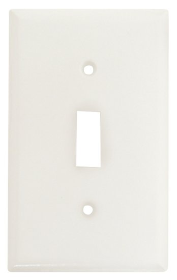 (image for) WALL PLATE TOGGLE 1GANG WHITE