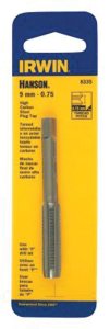 (image for) Irwin 8342 Thread Tap, 12 mm- 1.25 Thread, Plug Tap Thread, 4-Flute, HCS