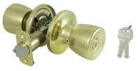(image for) ProSource TS700BRA4V Entry Knob, POLISHED BRASS, K3, KW1 Keyway, 3 Grade