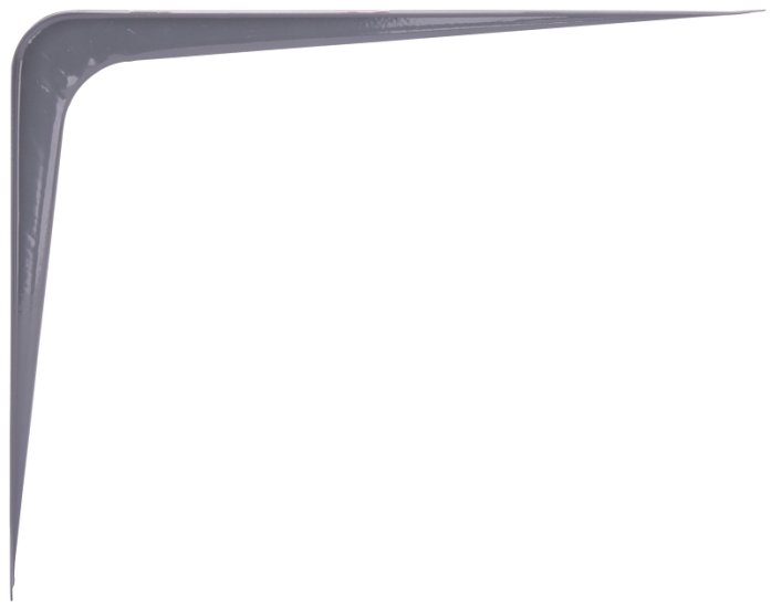 (image for) ProSource 21141PGL-PS Shelf Bracket, 182 lb/Pair, 12 in L, 10 in H, Steel, Gray