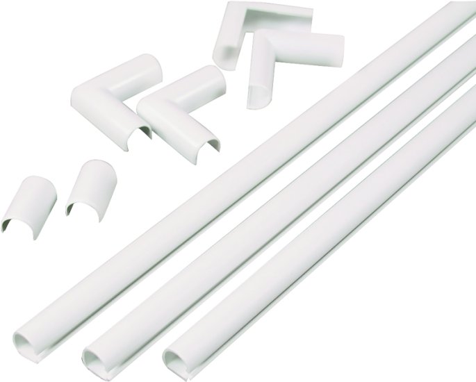(image for) Wiremold C110 Cord Channel Kit, PVC, White