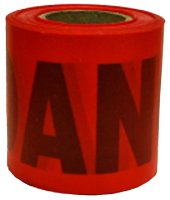 (image for) CH Hanson 16103 Barricade Safety Tape, 300 ft L, 3 in W, Red, Polyethylene