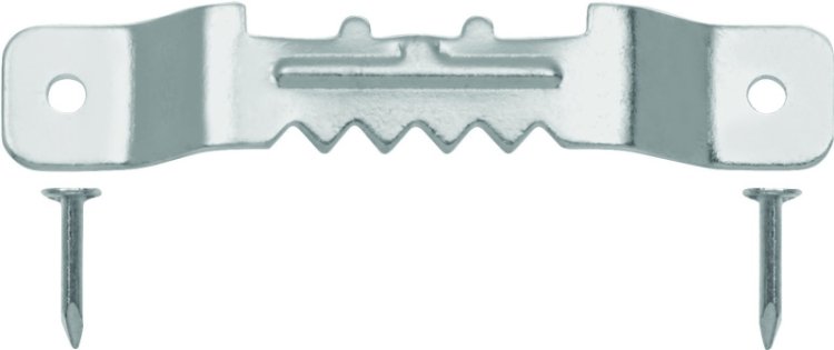 (image for) OOK 50202 Sawtooth Hanger, 20 lb, Steel, Brushed Nickel, 2/PK