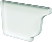 (image for) Amerimax 27005 Gutter End Cap, 5 in L, Aluminum, White
