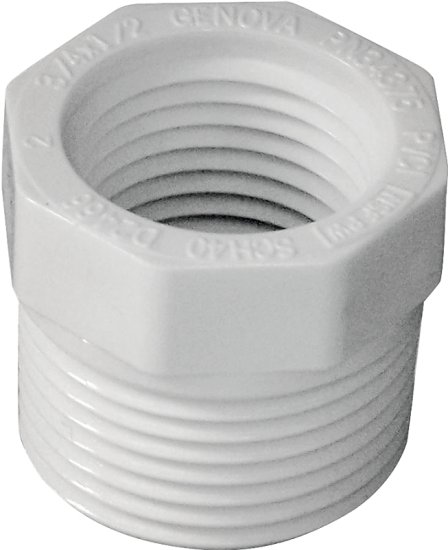 (image for) IPEX 435700 Bushing, 3/4 x 1/2 in, MPT x FPT, PVC, SCH 40 Schedule