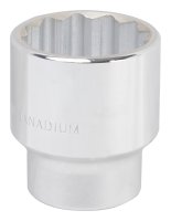 (image for) Vulcan MT-SS6054 Drive Socket, 1-11/16 in Socket, 3/4 in Drive, 12-Point, Chrome Vanadium Steel, Chrome