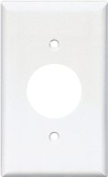 (image for) Eaton Wiring Devices 2131W-BOX Single Receptacle Wallplate, 4-1/2 in L, 2-3/4 in W, 1 -Gang, Thermoset, White