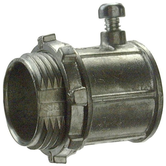 (image for) Halex 21210 Set Screw Connector, 1/2 in, Zinc, 5/BAG