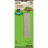(image for) Gator 5043 Sanding Sheet, 3-2/3 in W, 9 in L, 60 Grit, Coarse, Aluminum Oxide Abrasive, Paper Backing