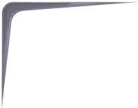 (image for) ProSource 21141PGL-PS Shelf Bracket, 182 lb/Pair, 12 in L, 10 in H, Steel, Gray