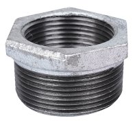 (image for) ProSource 35-1-1/2X1G Reducing Hex Pipe Bushing, 1-1/2 x 1 in, Female x Male, Steel, SCH 40 Schedule, 300 psi Pressure