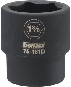 (image for) DEWALT DWMT75161OSP Impact Socket, 1-3/8 in Socket, 7/8 in D Socket, 3/4 in Drive, 6-Point, CR-440 Steel, Black Oxide