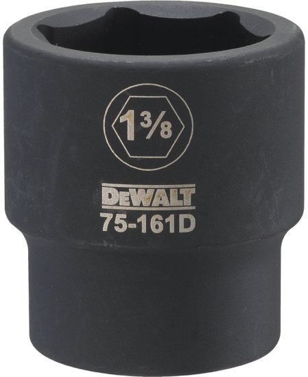 (image for) DEWALT DWMT75161OSP Impact Socket, 1-3/8 in Socket, 7/8 in D Socket, 3/4 in Drive, 6-Point, CR-440 Steel, Black Oxide