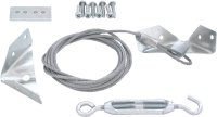 (image for) ProSource 33198ZCX-PS Anti-Sag Gate Kit, Steel, Silver, Zinc, 18-Piece, For: Outdoor