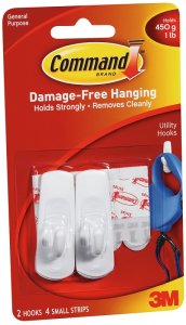 (image for) Command 17002C Utility Hook, 1 lb, 2-Hook, White