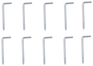(image for) ProSource LR-399-PS Screw Hook, 3/8 in Opening, 3 mm Thread, 1-3/8 in L, Steel, Zinc