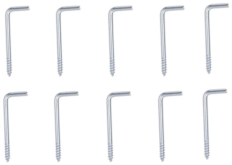 (image for) ProSource LR-399-PS Screw Hook, 3/8 in Opening, 3 mm Thread, 1-3/8 in L, Steel, Zinc