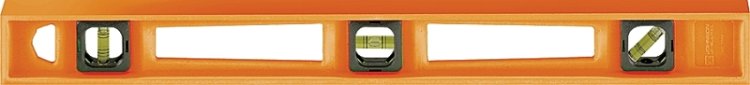 (image for) Johnson 7724-O I-Beam Level, 24 in L, 3-Vial, Non-Magnetic, Polystyrene, Orange