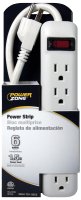 (image for) PowerZone OR801118 Power Outlet Strip, Straight Plug, 6 -Socket, 15 A, 125 V
