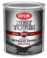 (image for) Krylon Rust Tough K09717008 Metallic Paint, Metallic Aluminum, 1 qt