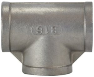 (image for) Midland Industries 62256BAG Pipe Tee, 1-1/4 in, Stainless Steel, 300 psi Pressure