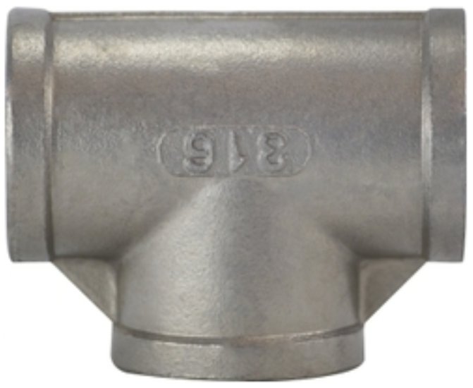 (image for) Midland Industries 62256BAG Pipe Tee, 1-1/4 in, Stainless Steel, 300 psi Pressure
